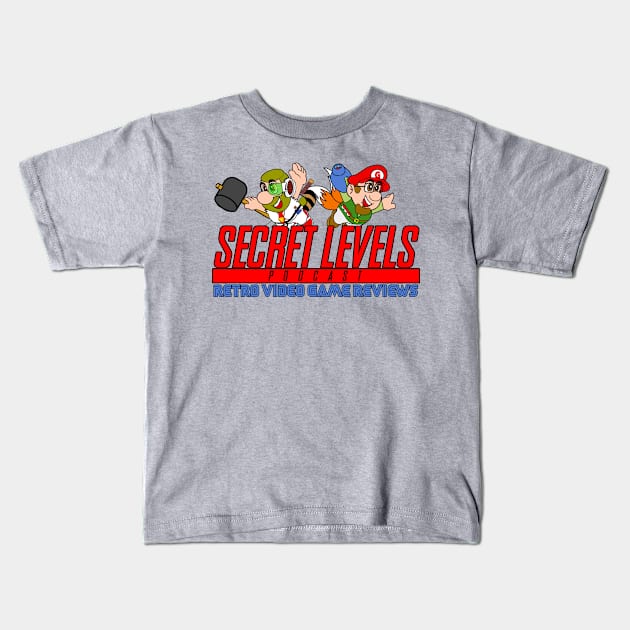 Secret Levels Podcast Main Logo Kids T-Shirt by SecretLevels